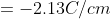 =-2.13C/cm