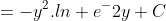 =-y^2.ln e^-2y+C