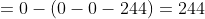 =0-(0-0-244)=244