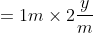 =1m\times2\frac{y}{m}