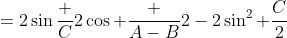 =2\sin\frac {C}{2}\cos \frac {A-B}{2}-2\sin^2 \frac{C}{2}