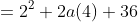 \begin{align*} 6^2&=2^2+2a(4)\\ 36&=4+8a\\ a&=\frac{36-4}{8}\\ &=4ms^{-2}\\ \end{align*}