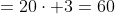=20\cdot 3=60