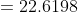 =22.6198