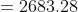 =2683.28\; km^2