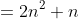 =2n^2+n