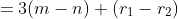 =3(m-n)+(r_1-r_2)