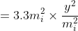 =3.3m_i^2\times\frac{y^2}{m_i^2}