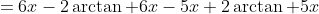 =6x-2\arctan 6x-5x+2\arctan 5x