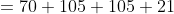 =70+105+105+21