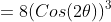 =8(Cos(2\theta))^3