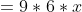 =9*6*x