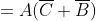=A(\overline{C}+\overline{B})