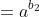 =a^{b_2\;b_1}.