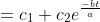 =c_1+c_2e^{\frac{-bt}{a}}