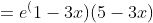 =e^(1-3x)(5-3x)