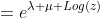 =e^{\lambda+\mu Log(z)}