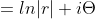 \begin{aligned}\log_0(z)&=ln|r|+i\Theta;\quad -\pi\leq\Theta<\pi;&\quad\text{(red)}\\<br />
\log_{-1}(z)&=ln|r|+i\Theta;\quad -3\pi\leq\Theta<-\pi;&\quad\text{(blue)}\\<br />
\log_{-2}(z)&=ln|r|+i\Theta;\quad \pi\leq\Theta<3\pi;&\quad\text{(green)}<br />
\end{aligned}