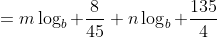 =m\log_{b} \frac{8}{45}+n\log_{b} \frac{135}{4}