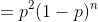 =p^2(1-p)^n