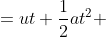\begin{align*} S&=ut+\frac{1}{2}at^2\\ &=(6)(3)+\frac{1}{2}(4)(3)^2\\ &=18+18 \\ &=36m \\ \end{align*}