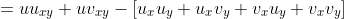 =uu_{xy}+uv_{xy}-[u_xu_y+u_xv_y+v_xu_y+v_xv_y]