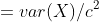 =var(X)/c^2