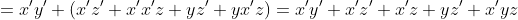 =x'y'+(x'z'+x'x'z+yz'+yx'z)=x'y'+x'z'+x'z+yz'+x'yz