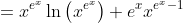 =x^{e^x}\ln\left(x^{e^x}\right)+e^xx^{e^x-1}