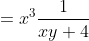 =x^3\frac{1}{xy+4}