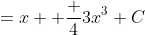 =x +\frac 43x^3+C