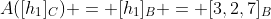 A([h_1]_C) = [h_1]_B = [3,2,7]_B