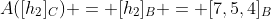 A([h_2]_C) = [h_2]_B = [7,5,4]_B
