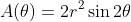 A(\theta)=2r^2\sin2\theta