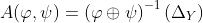 A(\varphi,\psi)=\left(\varphi\oplus\psi\right)^{-1}\left(\Delta_Y\right)