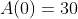 A(0)=30