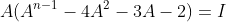 A(A^{n-1}-4A^2-3A-2)=I