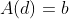 A(d)=b