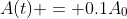 A(t) = 0.1A_0