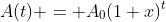 A(t) = A_0(1+x)^t