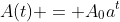 A(t) = A_0a^t