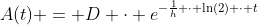 A(t) = D \cdot e^{-\frac{1}{h} \cdot \ln(2) \cdot t}