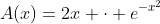 A(x)=2x \cdot e^{-x^2}
