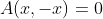 A(x,-x)=0
