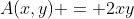 A(x,y) = 2xy