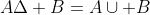 A\Delta B=A\cup B