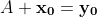 A\bf x_0=y_0