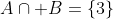 A\cap B=\{3\}