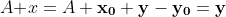 A\mathbf x=A\bf x_0+y-y_0=y