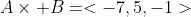A\times B=<-7,5,-1>